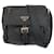 Prada Tessuto Triangle Logo Plate Nylon/Leather Shoulder Bag 502394 Black  ref.2174828
