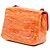 Chanel Arancione Mini Quadrato Classico in Vernice Striato con Patta Singola - vista 2