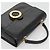 Céline Borsa a mano CELINE Circle in pelle nera e oro Auth KD513 Nero D'oro - vista 6
