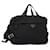 PRADA Borsa a Mano Nylon 2way Nera Argento Auth 117219 Nero