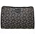 Céline Vintage Celine Macadam Monogramm Canvas Leder Clutch Schwarz