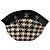 Chanel Handtasche aus schwarzem Lackleder und Stroh Beige