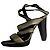 Sandali con tacco alto Donna Karan argento e nero