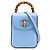 Bamboo Bolsa de mão mini de couro azul com alça de bambu Gucci Azul claro