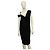 Lanvin Schwarzes Viskose Kleid asymmetrisch drapiert S