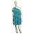 Zadig & Voltaire Risaly Print Mini-Kleid Blau mit Perlen und Ein-Schulter-Design XS