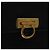 Bolsa de mão em couro preto e dourado Gancini da Salvatore Ferragamo Auth yk17898 - vista 18