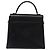 Bolsa de mão em couro preto e dourado Gancini da Salvatore Ferragamo Auth yk17898 - vista 2