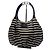Vintage Kate Spade Canvas Tasche gestreift Schwarz