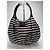 Vintage Kate Spade Canvas Tasche gestreift Schwarz - Ansicht 8