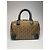 Céline Vintage Celine Paris Macadam Monogramm Canvas Leder Tasche schwarz kamel - Ansicht 2
