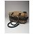 Céline Vintage Celine Paris Macadam Monogramm Canvas Leder Tasche schwarz kamel - Ansicht 8