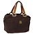 Borsa MCM Logogram Vicetos in nylon marrone e oro Auth bs24481 D'oro