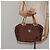 Borsa MCM Logogram Vicetos in nylon marrone e oro Auth bs24481 D'oro - vista 21