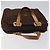 Borsa MCM Logogram Vicetos in nylon marrone e oro Auth bs24481 D'oro - vista 6
