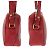 Borsa a spalla in pelle rossa Prada - vista 6