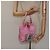 PRADA Borsa a mano in nylon rosa argento Auth ar13470 - vista 24