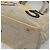 CHANEL Borsa Tote Choco Bar Canvas Beige Giallo CC Auth 116301 - vista 10