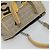 CHANEL Borsa Tote Choco Bar Canvas Beige Giallo CC Auth 116301 - vista 6