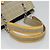 CHANEL Borsa Tote Choco Bar Canvas Beige Giallo CC Auth 116301 - vista 7