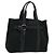 Hermès HERMES Petite Ceinture MM Hand Bag Canvas Black Silver Auth bs24658 Silvery