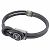 Bracciale charm Louis Vuitton in tela Monogram Eclipse Marrone Nero