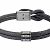 Bracciale charm Louis Vuitton in tela Monogram Eclipse Marrone Nero - vista 4