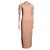 Jenny Packham Vestido de crepé con cuello con tachuelas Rosa Melocotón