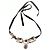 Raffinato collier DOLCE & GABBANA cn con cordino camoscio nero con logo e cristalli