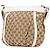 Borsa a tracolla Gucci Abbey in tela GG beige con anello a D - vista 2