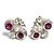 Tiffany & Co Orecchini Bubble da donna Tiffany in platino con diamante e rubino