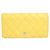 Timeless Cartera larga de matelás clásico atemporal Chanel Amarillo