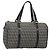 FENDI Zucchino Canvas Boston Tasche Navy Silber Authentisch 120038 Marineblau