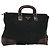 PRADA Bolso de mano de nailon negro y dorado Auth ti2990