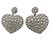 Everyday Balenciaga Orecchini pendenti in metallo a forma di cuore argento