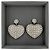Everyday Balenciaga Orecchini pendenti in metallo a forma di cuore argento - vista 2