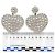Everyday Balenciaga Orecchini pendenti in metallo a forma di cuore argento - vista 5