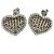 Everyday Balenciaga Orecchini pendenti in metallo a forma di cuore argento - vista 6