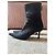 Stivaletti Gucci Monogramma Neri in Pelle e Tessuto Nero - vista 2
