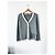 Chanel Wollweste mit Logo Grau Creme Roh - Ansicht 2