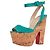 Sandali con platform Dombasle Christian Louboutin scamosciati turchesi Turchese