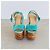 Sandali con platform Dombasle Christian Louboutin scamosciati turchesi Turchese - vista 3