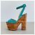 Sandali con platform Dombasle Christian Louboutin scamosciati turchesi Turchese - vista 5