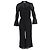 Michael Kors Jumpsuit mit gerafften Ärmeln aus schwarzem Polyester