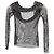 Self portrait  Self-Portrait Fishnet Off-Shoulder Top in Black Polyester - view 2