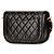 Chanel Negro CC Acolchado de Cordero con Cadena - vista 2