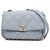 Chanel Graue Mini Kalbsleder Kette Um Klappe Braun