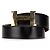 Cinturón reversible Constance H de cuero negro Hermès