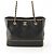 2.55 Borsa Tote Chanel Matelassé Coco Mark Chain Nero - vista 2