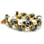 Bracciale charm Louis Vuitton Marrone D'oro Bianco sporco - vista 2